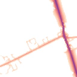 Daytime road noise heatmap for SG8 5GZ