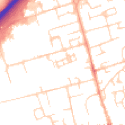 Daytime road noise heatmap for SG8 5HQ