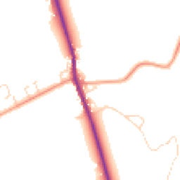 Daytime road noise heatmap for SG8 5JF