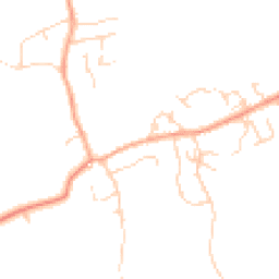 Daytime road noise heatmap for SG8 5NE
