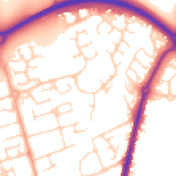 Daytime road noise heatmap for SG8 5PT