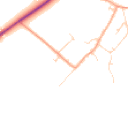 Daytime road noise heatmap for SG8 5QG