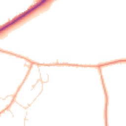 Daytime road noise heatmap for SG8 5QN