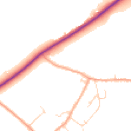 Daytime road noise heatmap for SG8 5QX
