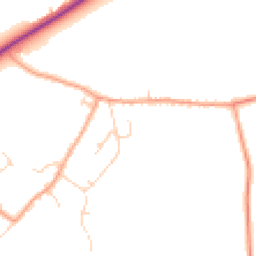 Daytime road noise heatmap for SG8 5QY
