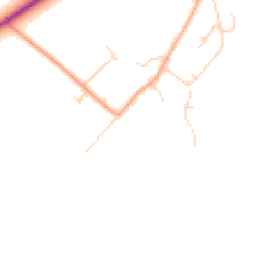 Daytime road noise heatmap for SG8 5RH