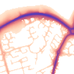 Daytime road noise heatmap for SG8 5UX