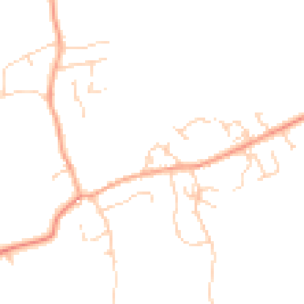 Daytime road noise heatmap for SG8 5XP