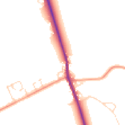 Daytime road noise heatmap for SG8 5YH