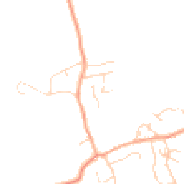 Daytime road noise heatmap for SG8 5YR