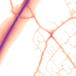 Daytime road noise heatmap for SG8 6AH