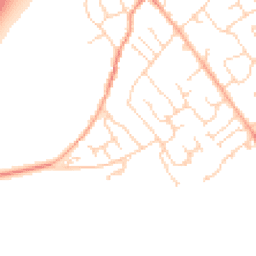 Daytime road noise heatmap for SG8 6AS