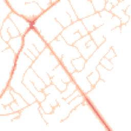 Daytime road noise heatmap for SG8 6BX