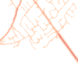 Daytime road noise heatmap for SG8 6DS