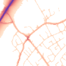 Daytime road noise heatmap for SG8 6DZ