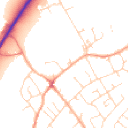 Daytime road noise heatmap for SG8 6EJ