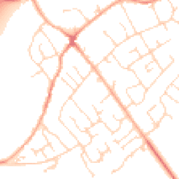 Daytime road noise heatmap for SG8 6FJ