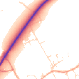 Daytime road noise heatmap for SG8 6FL