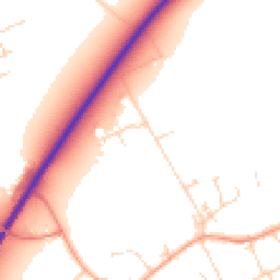 Daytime road noise heatmap for SG8 6FT