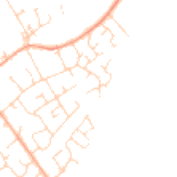 Daytime road noise heatmap for SG8 6JL
