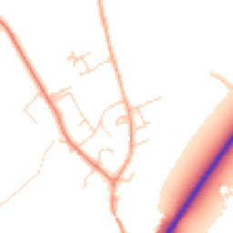 Daytime road noise heatmap for SG8 6JZ