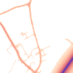 Daytime road noise heatmap for SG8 6LA