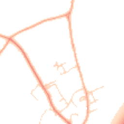 Daytime road noise heatmap for SG8 6LQ