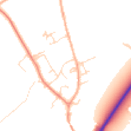 Daytime road noise heatmap for SG8 6LX