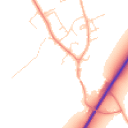 Daytime road noise heatmap for SG8 6NY