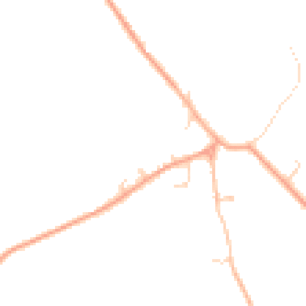 Daytime road noise heatmap for SG8 6PL