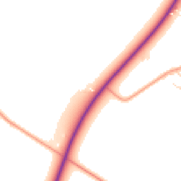 Daytime road noise heatmap for SG8 6UP