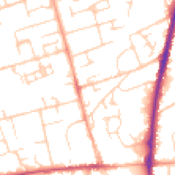 Daytime road noise heatmap for SG8 7AP