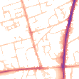 Daytime road noise heatmap for SG8 7BQ