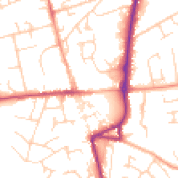 Daytime road noise heatmap for SG8 7BZ