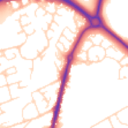 Daytime road noise heatmap for SG8 7DP
