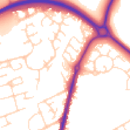 Daytime road noise heatmap for SG8 7DR