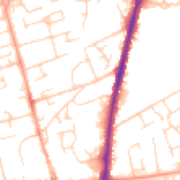 Daytime road noise heatmap for SG8 7EB