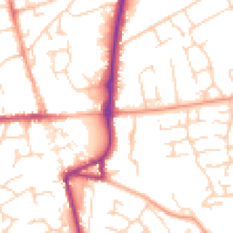 Daytime road noise heatmap for SG8 7FB