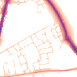 Daytime road noise heatmap for SG8 7JL