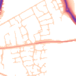 Daytime road noise heatmap for SG8 7LG