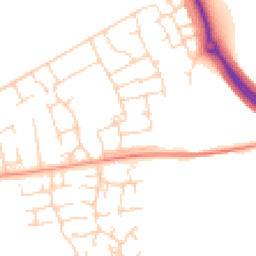 Daytime road noise heatmap for SG8 7LH