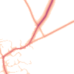 Daytime road noise heatmap for SG8 7RQ