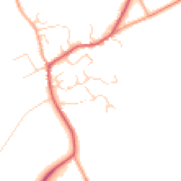 Daytime road noise heatmap for SG8 7SE