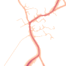 Daytime road noise heatmap for SG8 7SG