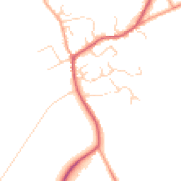 Daytime road noise heatmap for SG8 7SQ