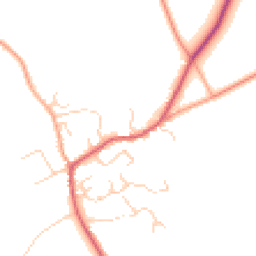 Daytime road noise heatmap for SG8 7SU