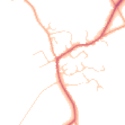 Daytime road noise heatmap for SG8 7TN