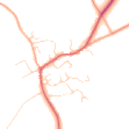 Daytime road noise heatmap for SG8 7TU