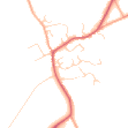 Daytime road noise heatmap for SG8 7TW