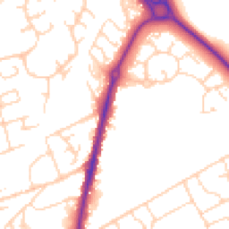 Daytime road noise heatmap for SG8 7XA